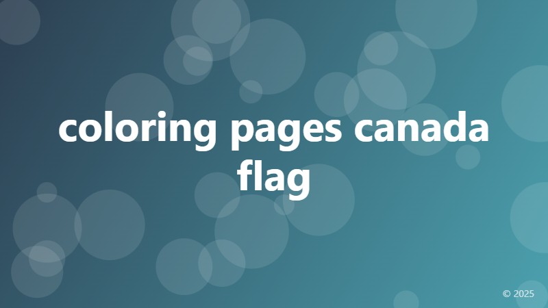 coloring pages canada flag