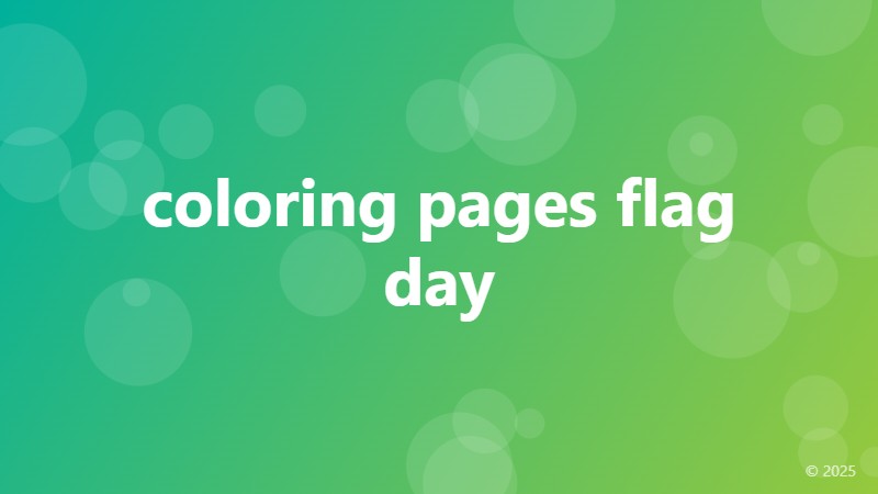 coloring pages flag day