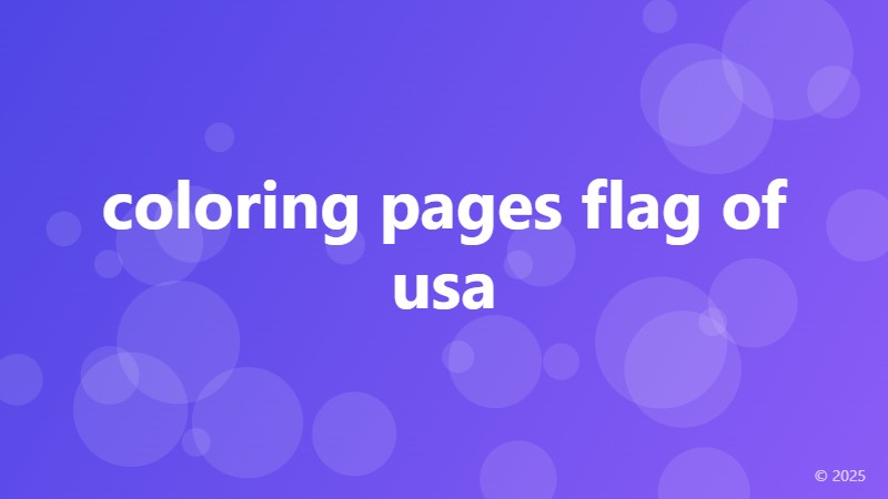 coloring pages flag of usa