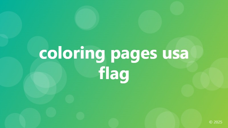 coloring pages usa flag