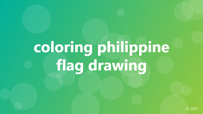 coloring philippine flag drawing