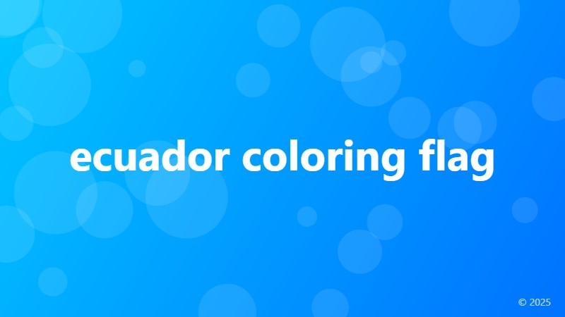 ecuador coloring flag
