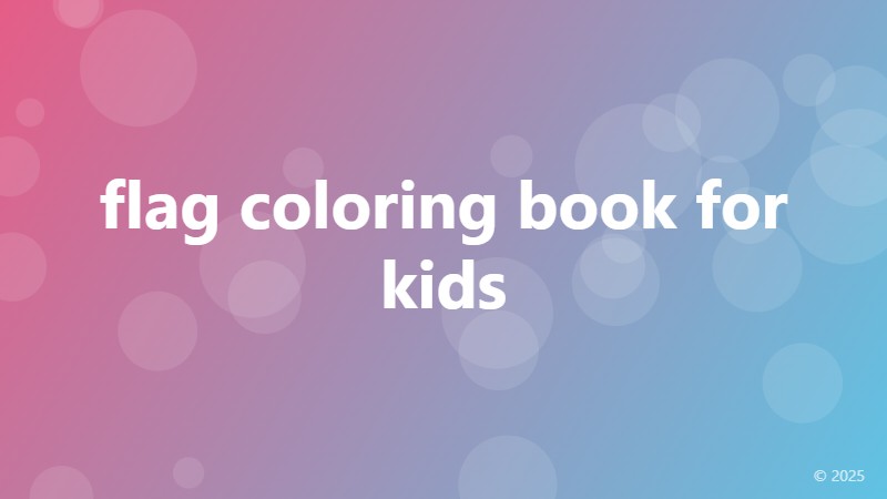 flag coloring book for kids