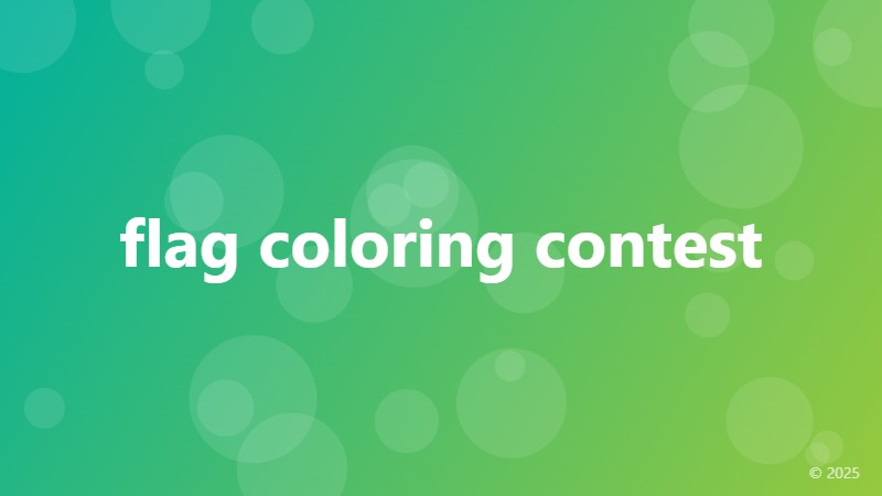 flag coloring contest