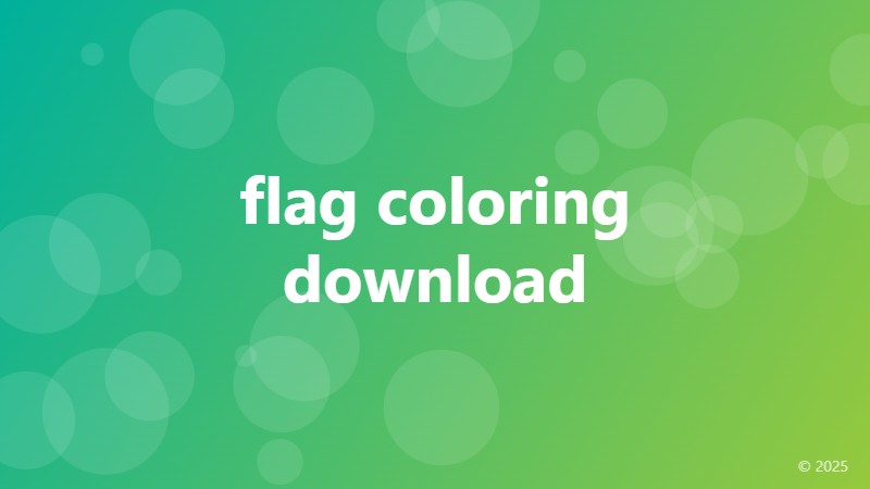 flag coloring download