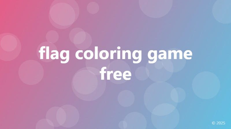 flag coloring game free