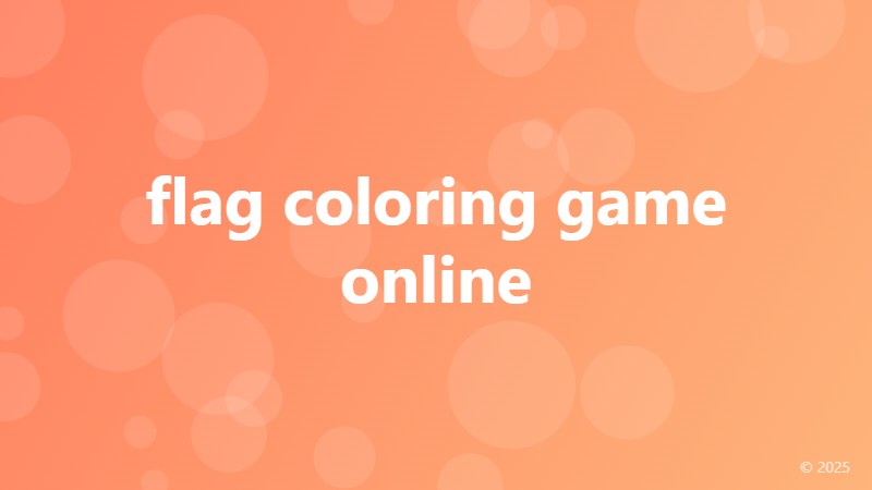 flag coloring game online