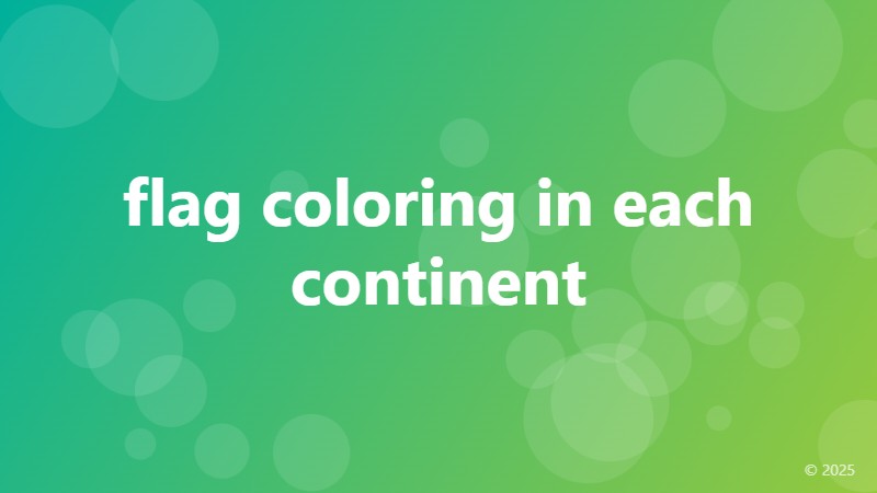 flag coloring in each continent
