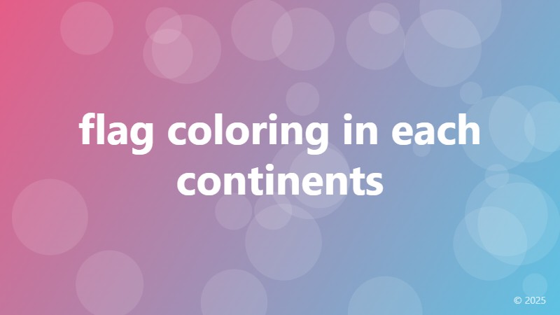 flag coloring in each continents