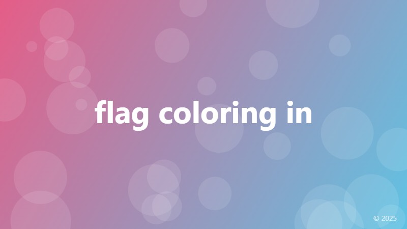 flag coloring in