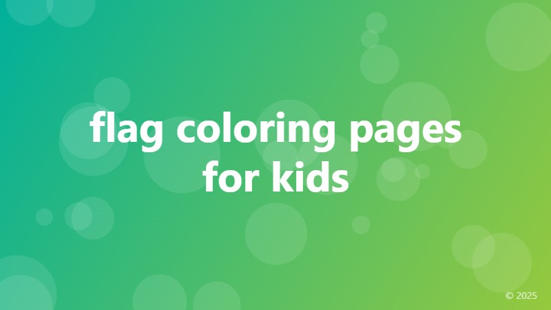 flag coloring pages for kids