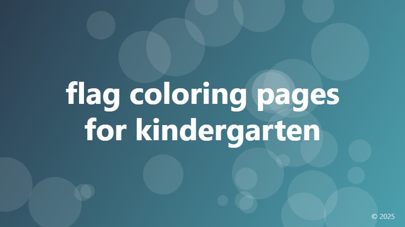 flag coloring pages for kindergarten