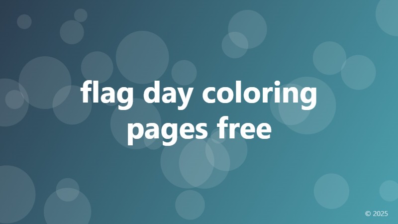 flag day coloring pages free