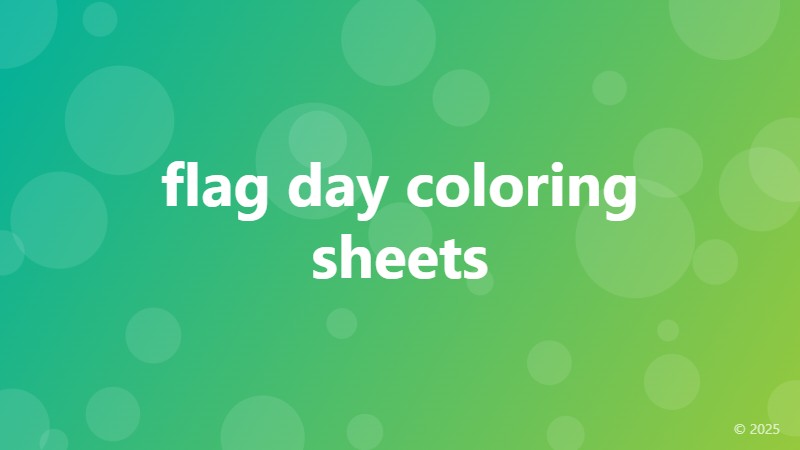 flag day coloring sheets