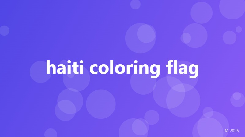 haiti coloring flag
