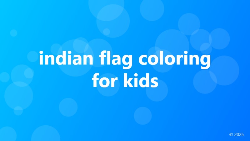 indian flag coloring for kids