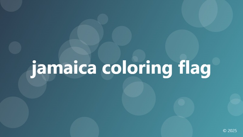 jamaica coloring flag