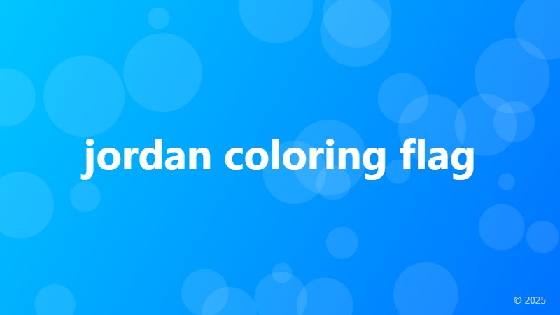 jordan coloring flag