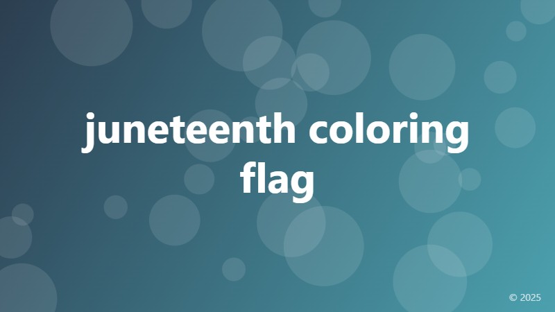 juneteenth coloring flag
