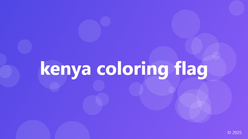 kenya coloring flag