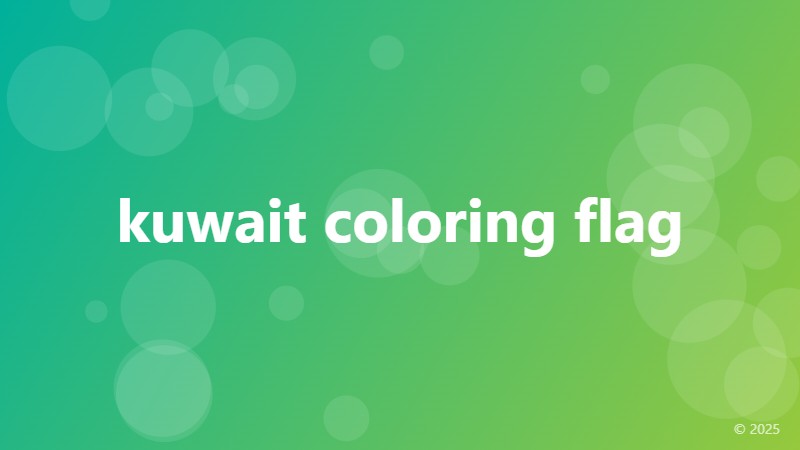 kuwait coloring flag