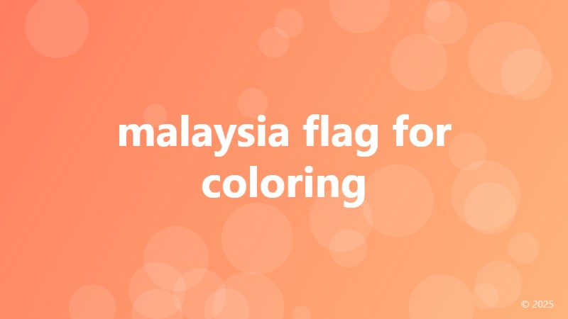 malaysia flag for coloring