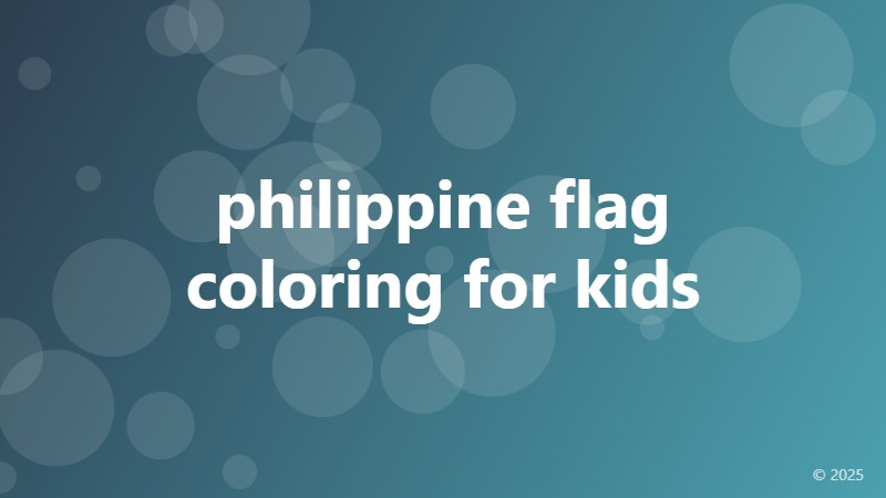 philippine flag coloring for kids