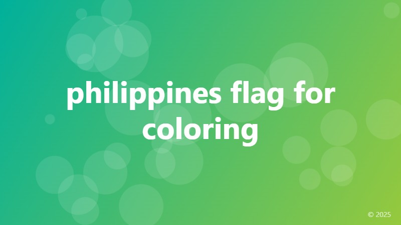 philippines flag for coloring
