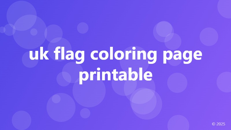 uk flag coloring page printable