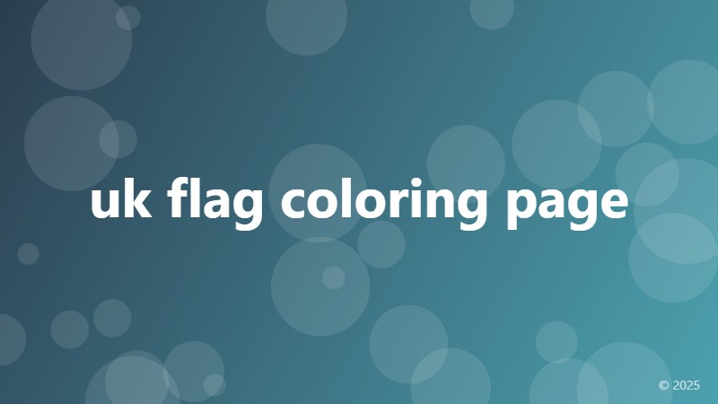 uk flag coloring page