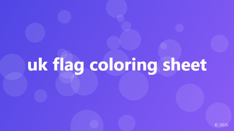uk flag coloring sheet