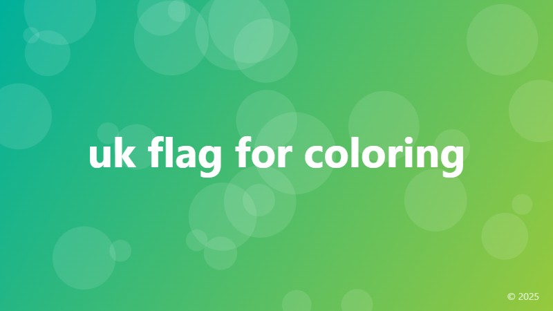 uk flag for coloring