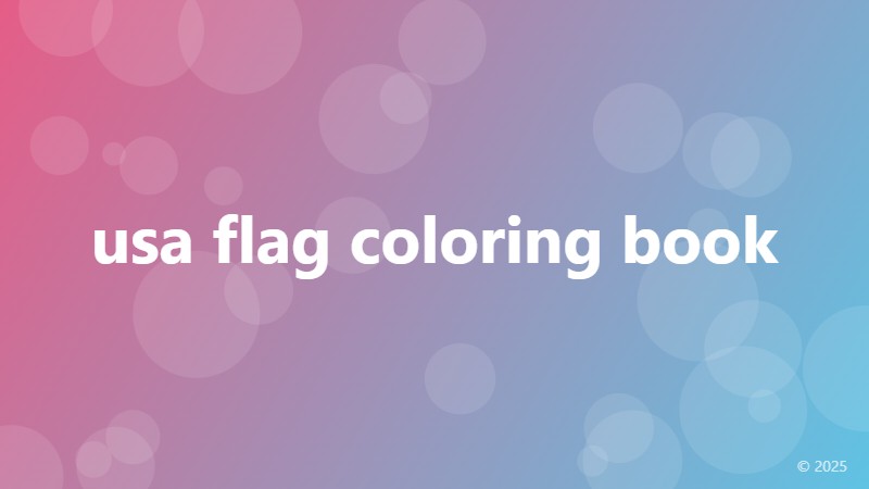 usa flag coloring book
