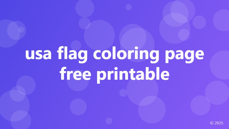 usa flag coloring page free printable