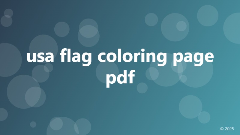 usa flag coloring page pdf
