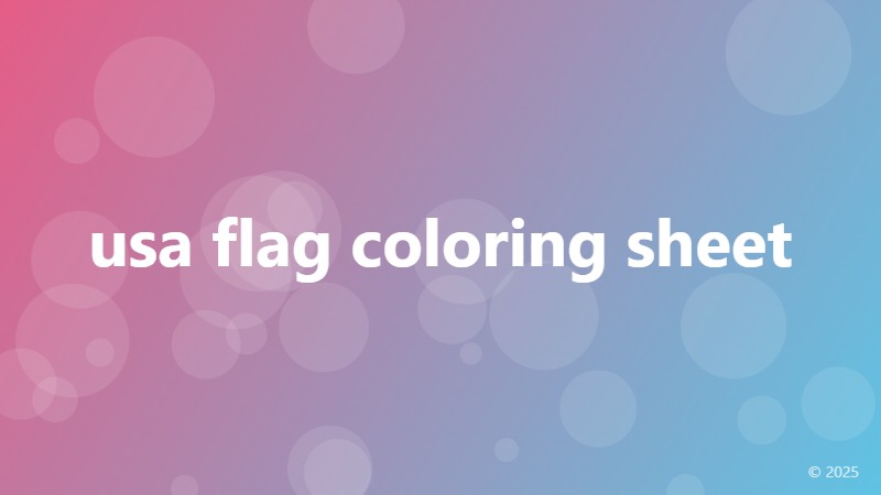 usa flag coloring sheet