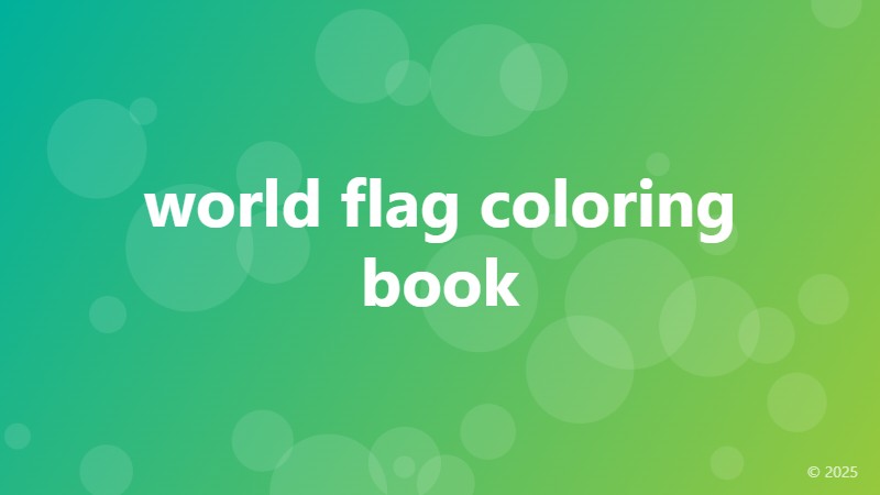 world flag coloring book